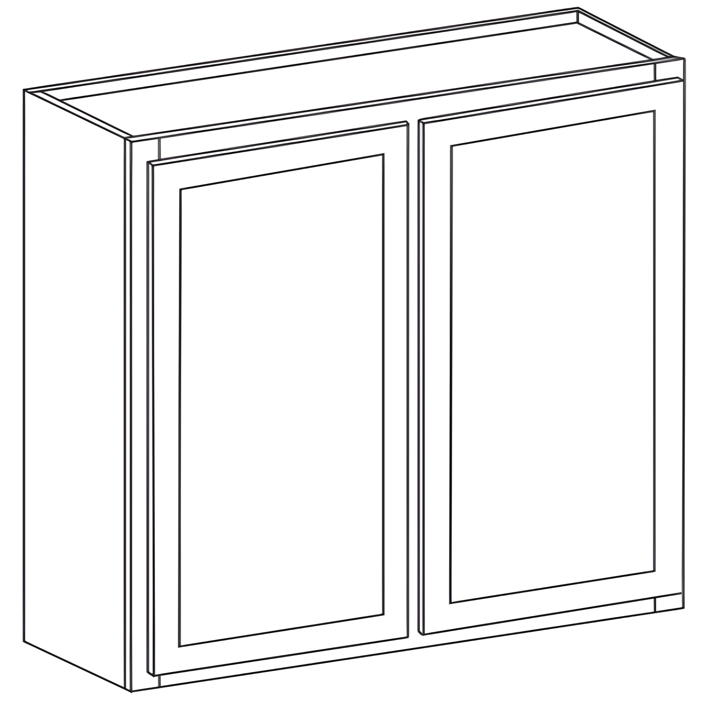 Wall Cabinets — 24"W x 36"H - Kingston Coffee Glazed