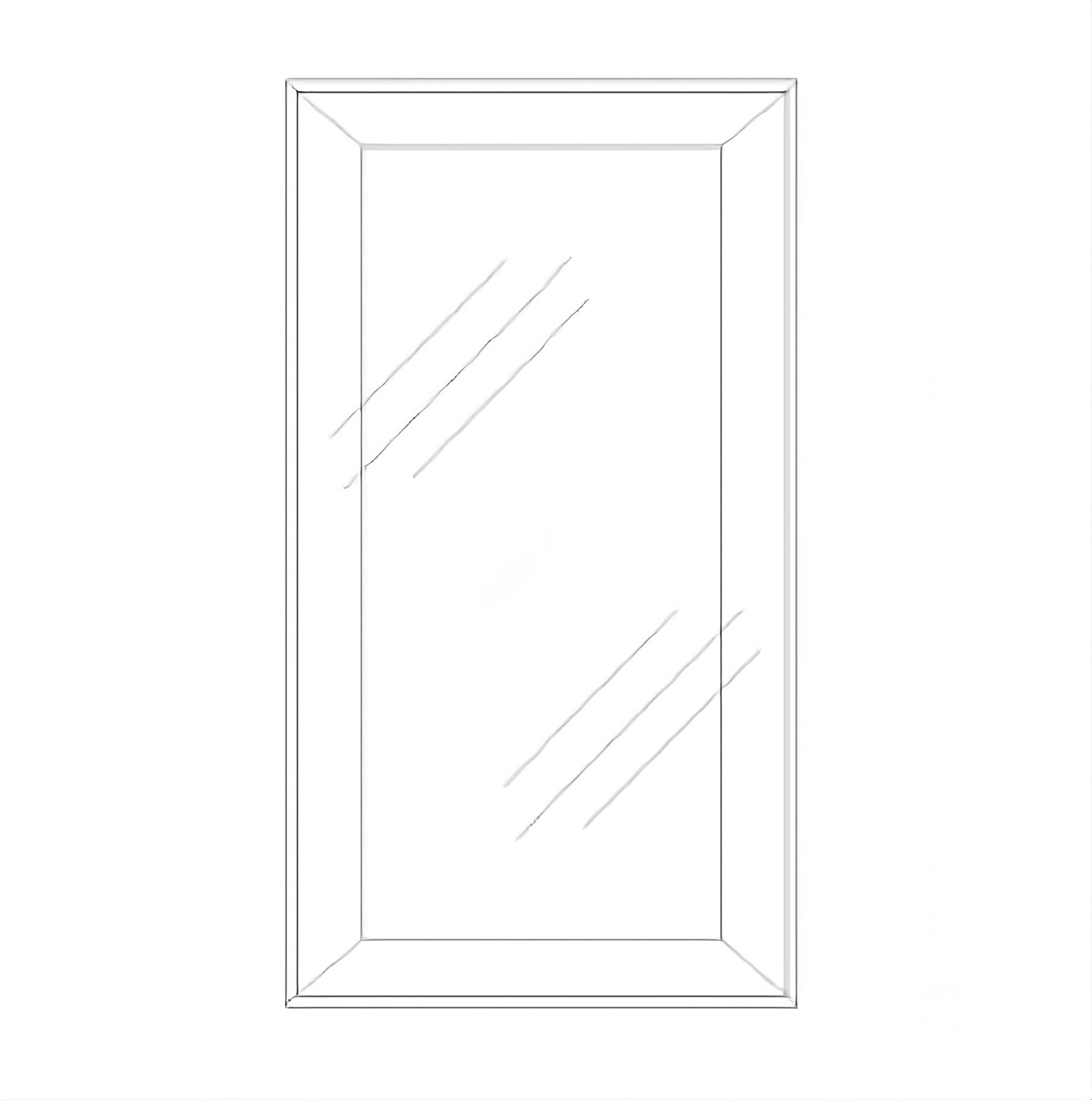 GD-W2430 GLASS DOOR CABINETS - 1, HILLCREST WHITE