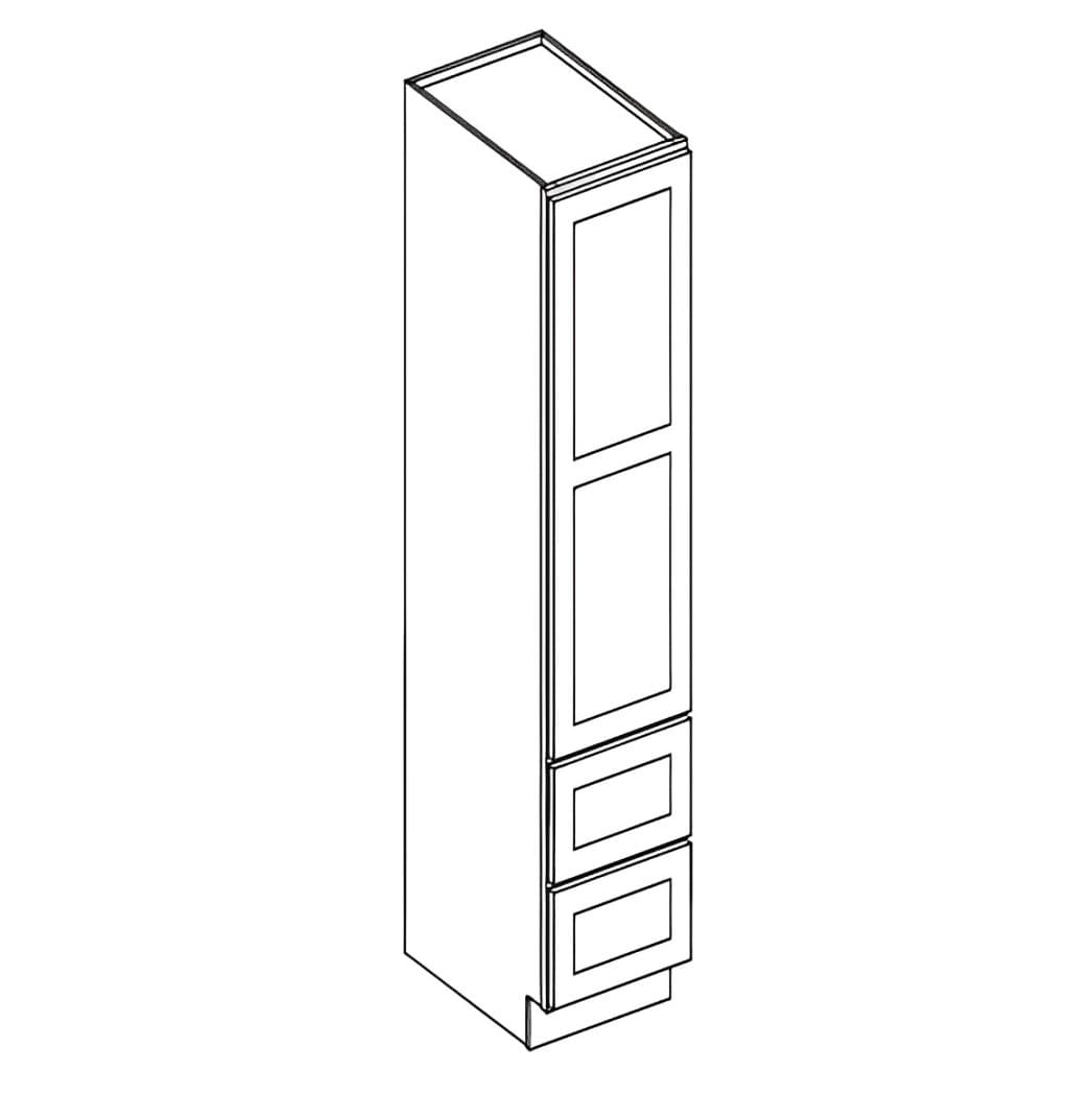 Vanity Cabinets (21"d) — 18"W x 78"H - Kingston Coffee Glazed