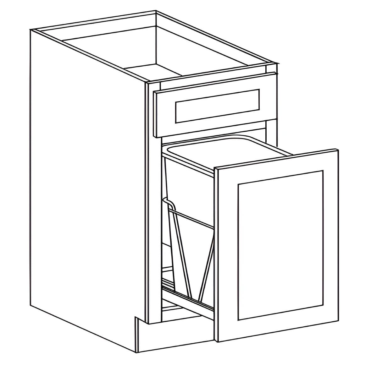 Base Cabinets — 18"W - Kingston Coffee Glazed