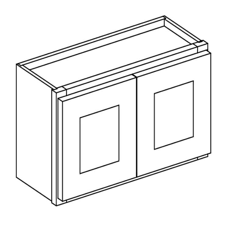 Wall Cabinets — 36"W x 12"H - Kingston Coffee Glazed