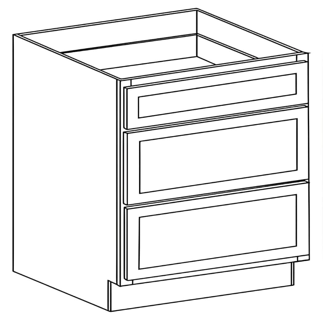 Base Cabinets — 27"W - Kingston Coffee Glazed