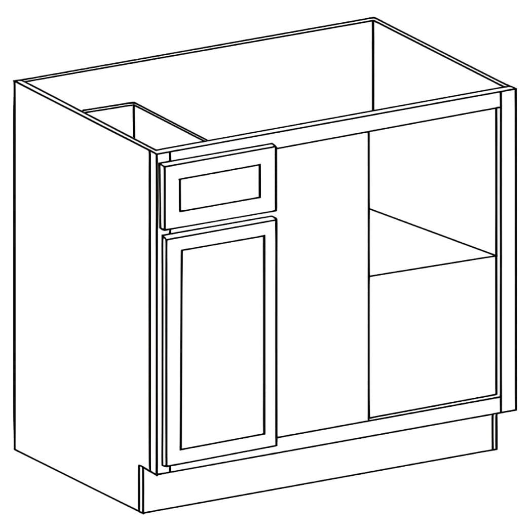 Base Cabinets — 42"W - Kingston Coffee Glazed